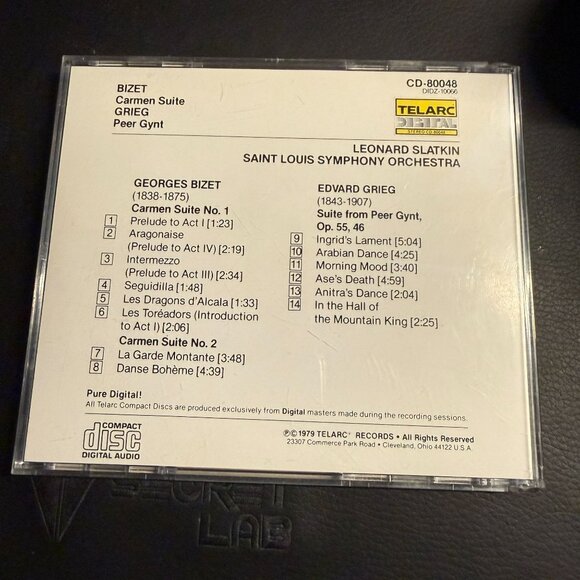 Bizet/Grieg "Carmen/Peer Gynt" CD Telarc Digital Saint Louis Symphony TESTED - Picture 2 of 2